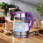 Speed-Boil Water Electric Kettle, 1.7L 1500W, Coffee & Tea Kettle Borosilicate Glass, Water Boiler