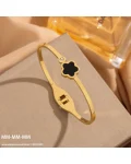 Black Clover Cuff Bangle Bracelet