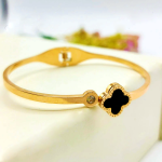 Black Clover Cuff Bangle Bracelet