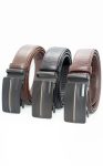 Mens belt, Automatic Buckle Genuine Leather Belt Men Business Black